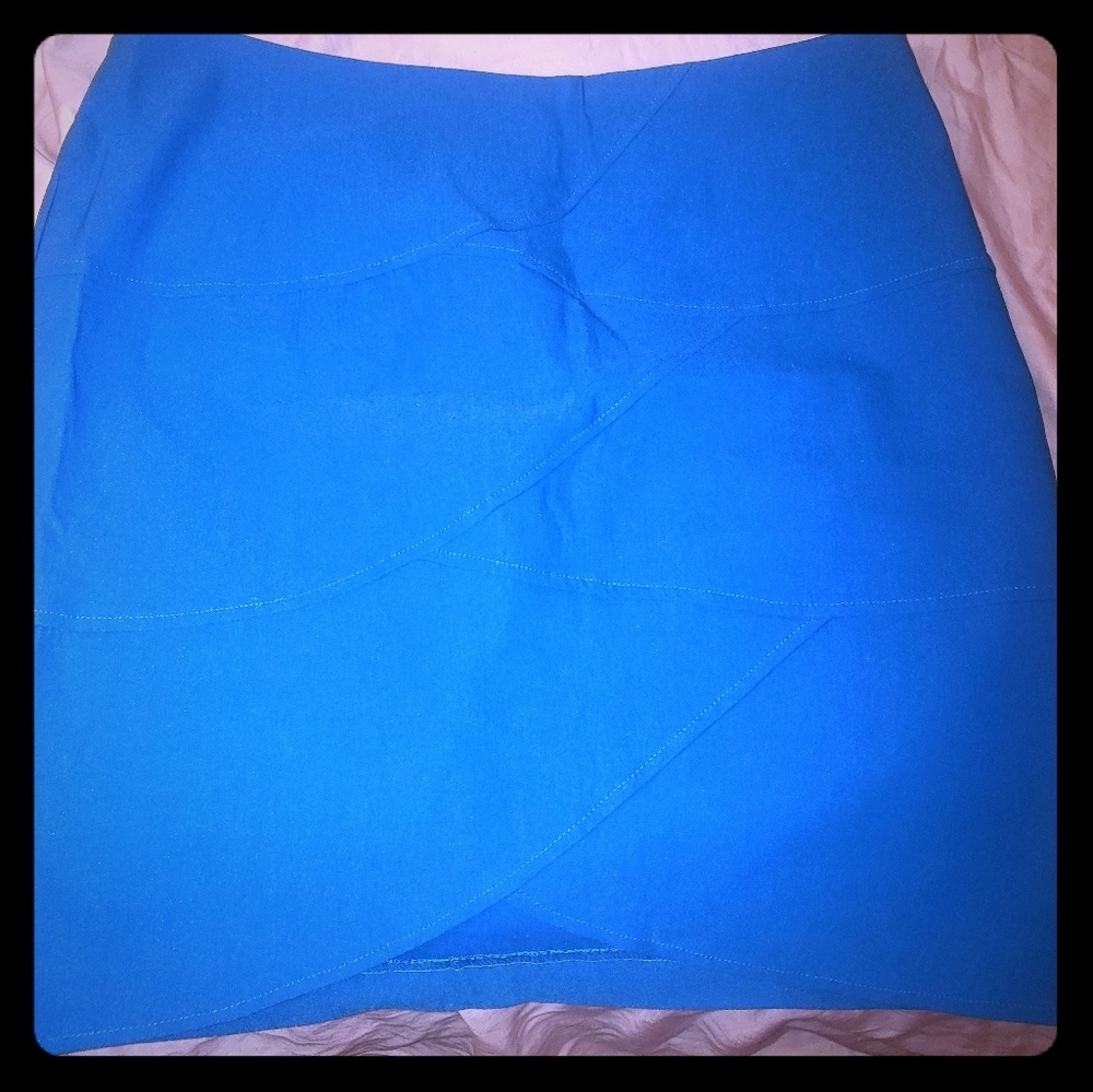 Short blue skirt